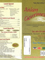 Asian Gourmet menu