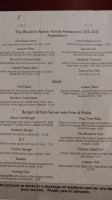 The Bluebird Ranch Family menu