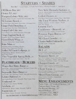 The Ocean House menu