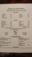 Captain Joe's Seafood, Baxley, Ga menu