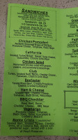 Gidgets Sandwich Shack menu