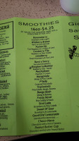 Gidgets Sandwich Shack menu