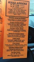 Gidgets Sandwich Shack menu