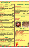 Mexican menu