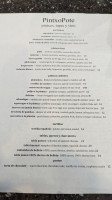 Pintxopote menu