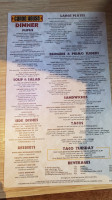 Canoe House menu