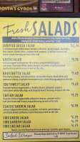 Kosta's Gyros menu