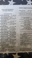 Uncle Sam's Eatery menu