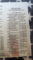 Uncle Sam's Eatery menu