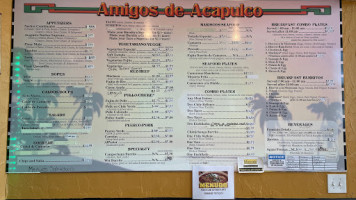 Amigos De Acapulco menu