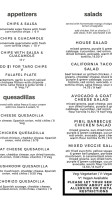 Raul's Mexican Grill menu