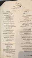 Via Alloro menu