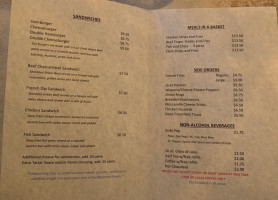 Oasis Tavern menu