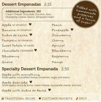 Marini's Empanada House menu