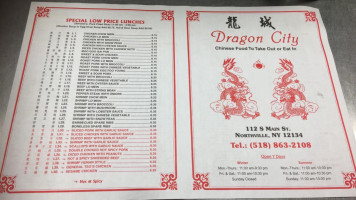 Dragon City menu