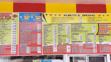 Albeto's Taco Shop menu