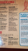 Sergio's Cantina menu