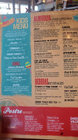 Sergio's Cantina menu