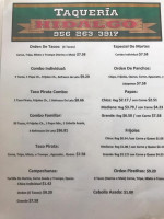 Taqueria La Hidalgo De Rio menu