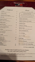 Montano's menu