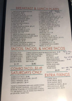 Pica Taco menu