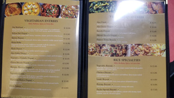 Zayka Indian Cuisine menu