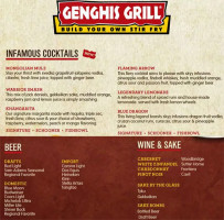 Genghis Grill menu