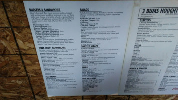 3 Bums Pizza Houghton menu