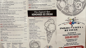 Twisted Pizza, Subs And Ice Cream menu