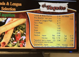 El Taquito menu