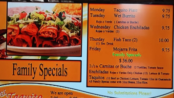 El Taquito menu