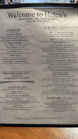 Helen's menu