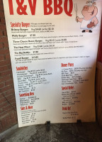 T V Bbq menu