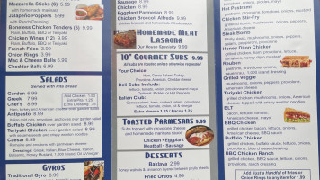 Jb's Pizza Grill menu