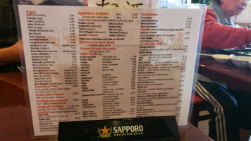 Jo's Honda Sushi menu