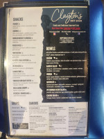 Clayton's menu