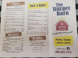 Burger Barn menu