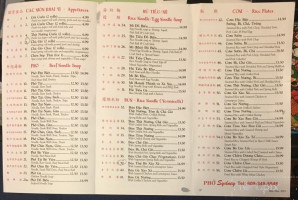 Pho Sydney menu