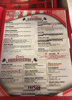 Frisco Burger menu