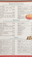 Arteaga's Mexican Food menu