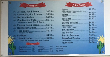 Taqueria Morales menu