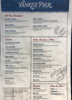 Yankee Pier menu