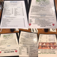 C S Coffee Shop menu