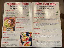 Hula Poke menu