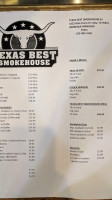 Texas Best Smokehouse menu