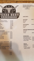 Texas Best Smokehouse menu