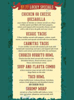 Mr Gordo's Taqueria menu