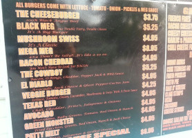 Black Meg 43 menu