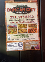 Duncan City Pizza food