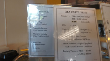 Cabalen Filipino Cuisine menu